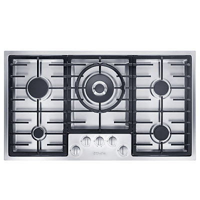 Miele KM2354 Integrated Gas Hob, Stainless Steel